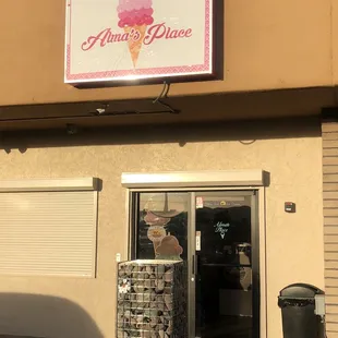 the front of the building