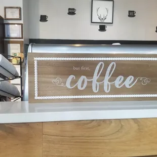 a coffee shop counter