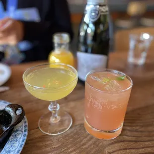 Mimosa (left) &amp; punch (right)