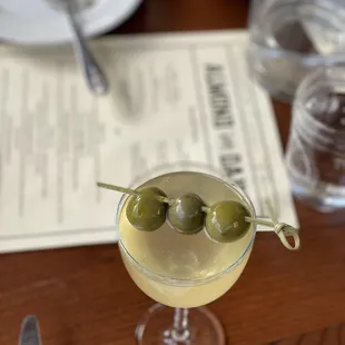 Monkey 47 Dirty Martini / Extra Olives