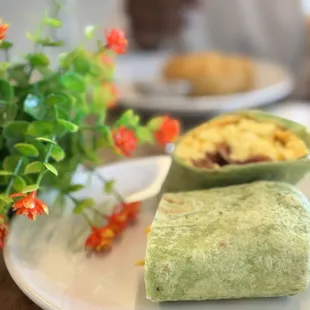 Egg and bacon wrap