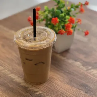Iced snickerdoodle latte w/ oat milk