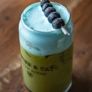 Blueberry Matcha Freddo