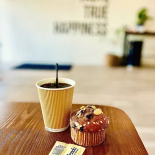 Decaf &amp; blueberry muffin