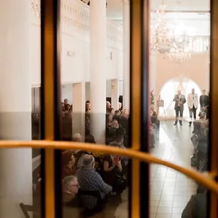 View from inside elevator