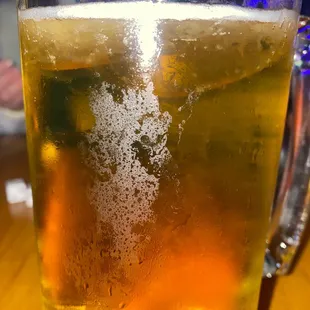 Ice cold beer. Concaved