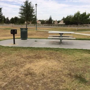 Picnic tables with their own grills