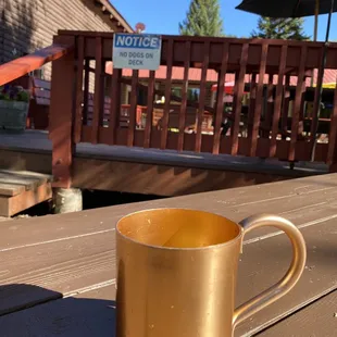 Bottom of the patio area is dog friendly.