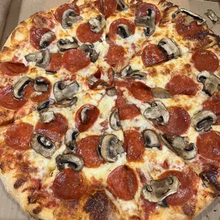Large pepperoni mushroom