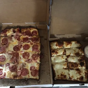 pepperoni and cheese pizza