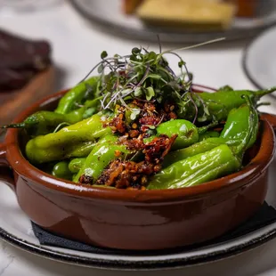 Shishitos with Chili Crisp