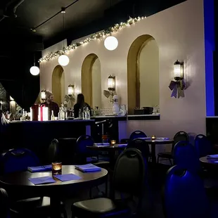 Bar and seating area