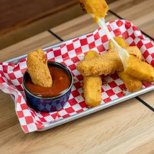 Mozzarella sticks.