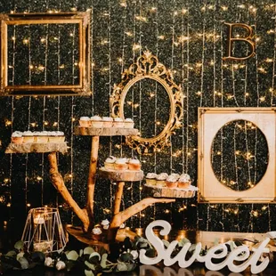 Our dessert table set-up