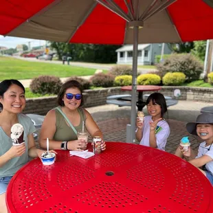 Covered seating area