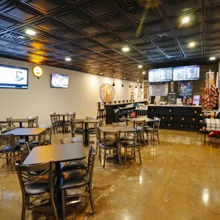 the inside of a restaurant