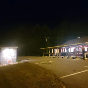 a restaurant at night