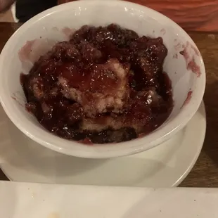 Raspberry cobbler