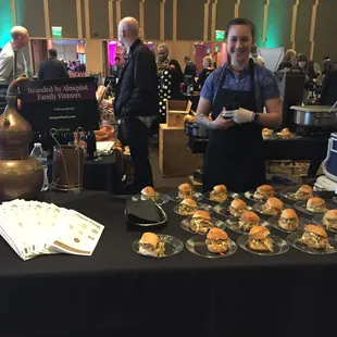 Our fabulous chef Leinani Wong slinging kalua pork sliders at The New Vintage event for Taste Washington.