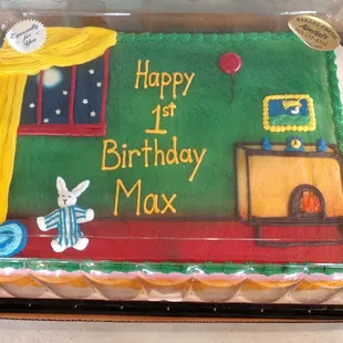 The baker at Almstead&apos;s made this beautiful &quot;Goodnight Moon&quot; cake!