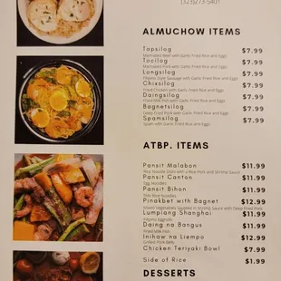 To-go menu