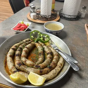 Al Nabulsi Special , stuffed sheep&apos;s Intestines, Grilled option