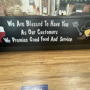 Front counter