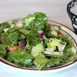 Salad that came with the Haneeth Lamb. Relatively heavy on the dressing.