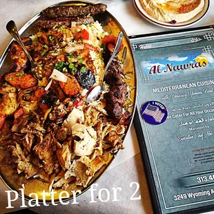 a platter of food