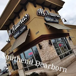the front of the restaurant