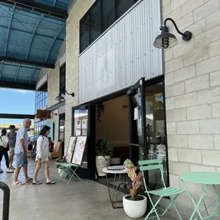Outside