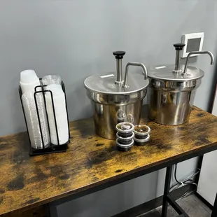 Teriyaki and Katsu sauce station