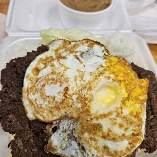 Loco Moco - generous portions but needs work. Not anything like Loco Moco from Hawaii (unfortunately).