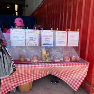 They are there this weekend with the Aloha Dog. Next time will have the Aloha Dog in December! Andagi+beef hot dog!