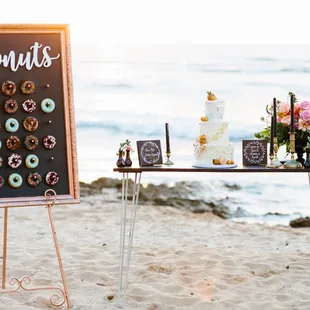 Hair Pin tables &amp; Donut Stand for Rent.  PC: Absolutely Loved Photography