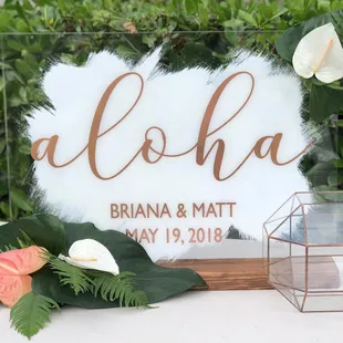 Our White Black Splash Acrylic Welcome Sign