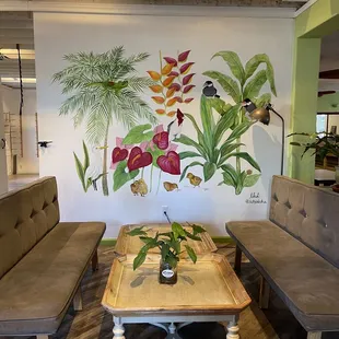 Upstairs seating area