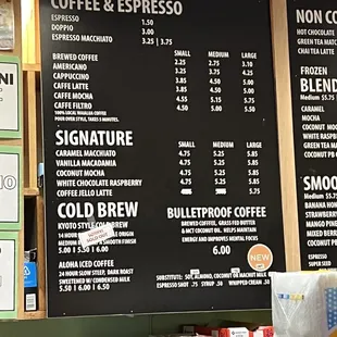 Drinks Menu March 2022