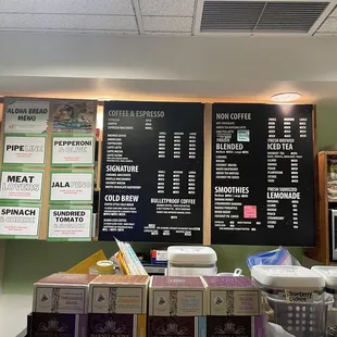 the menu