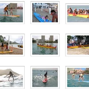 Aloha Beach Services teaches Surfing Lessons, Outrigger Canoe techniques, and general beach safety.