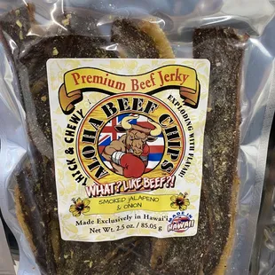 Mouth Watering Flavor of Smoked Jalapeno &amp; Onion Brisket Beef Jerky. It's Not Spicy Hot, but has the flavor of the Jalapeno