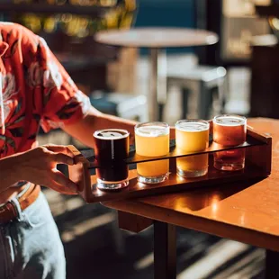 Beer sampler flights