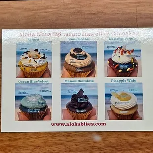 Signature mini cupcake flavors