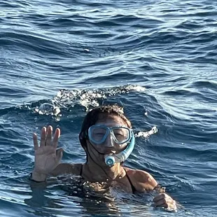 Enjoying a great time snorkeling
