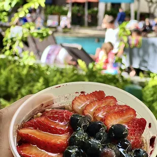 Aloha Strawberry and Blueberry Açaí bowl