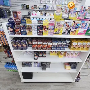 One piece cards. They also have different card games going on.