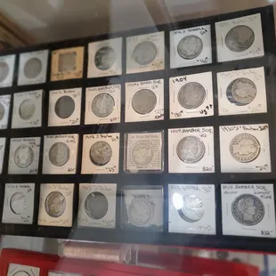 Old half dollars.