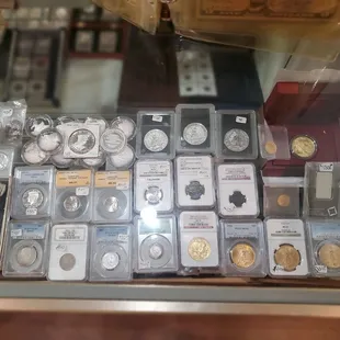 Lots of graded hard to find coins available.