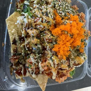 Spicy Ahi Poke Nachos