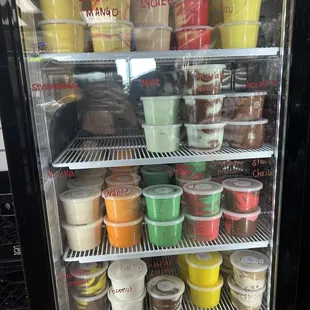 Selection of sorbets